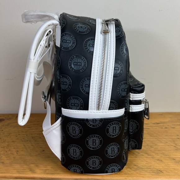 Loungefly | NBA Brooklyn Nets Logo Mini Backpack - Picture 7 of 8